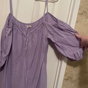 Purple off the shoulder blouse 2x